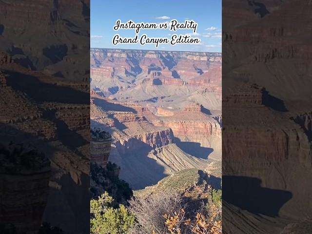 Instagram vs Reality! The #grandcanyon  is a beautiful natural wonder, but prepare for crowds! 