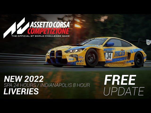 NEW - 2022 TotalEnergies 24 Hours of Spa and 2022 Indianapolis 8 Hour Liveries Update [ESRB]