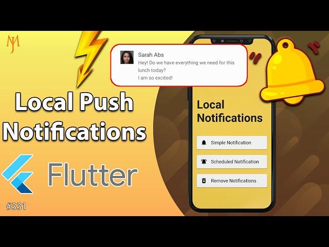 Flutter Tutorial - Local Push Notifications 1/2 | Android & iOS