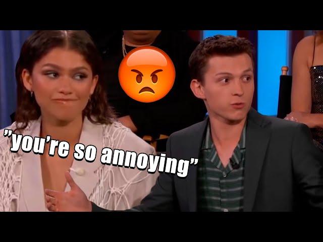 tom holland annoying everyone in the marvel cast for 12 minutes straight