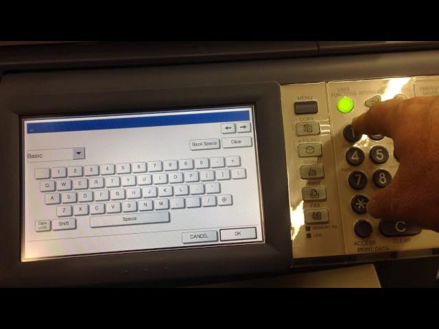 Finding IP address on Toshiba copiers