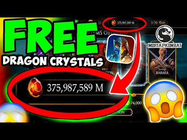 How To Get DRAGON CRYSTALS For FREE In Mortal Kombat Mobile! (Fast Glitch