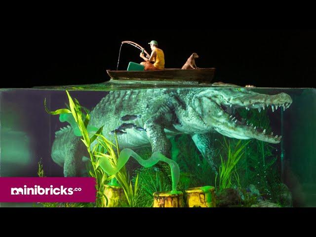 Minibricks: This is a true story about fisherman Jimmy and Crocodile / Diorama / Creality Cloud