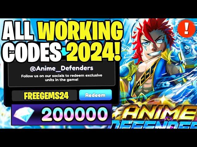 *NEW* ALL WORKING CODES FOR ANIME DEFENDERS IN SEPTEMBER 2024! ROBLOX ANIME DEFENDERS CODES