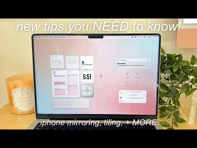 *NEW* macbook update tips + tricks! (MacOS sequoia, productivity features, + customizing my macbook)