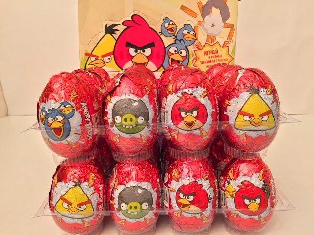 Распаковка 24 Яиц Сюрприз из коллекции Энгри Бёрдс,Unboxing Surprise Eggs,New Collection Angry Birds