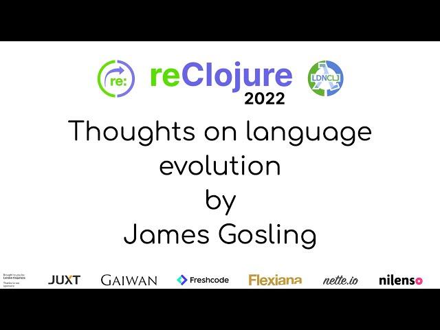 James Gosling Keynote "Thoughts on language evolution"