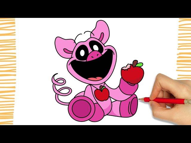 How to Draw PICKY PIGGY I Poppy Playtime