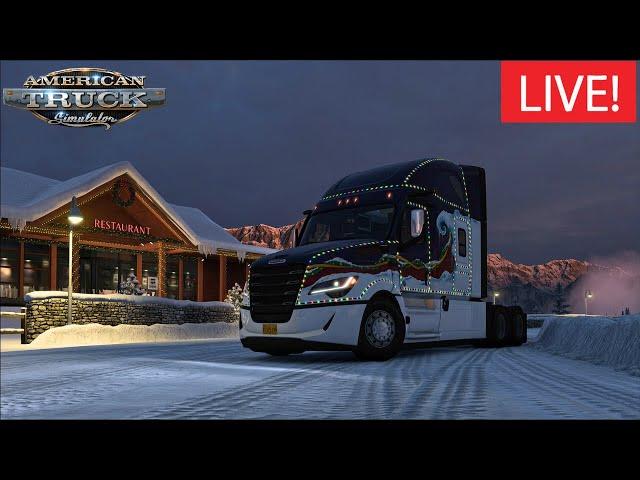 LIVE: CHRISTMAS EVENT Plus NEW WINTER MAP! | American Truck Simulator