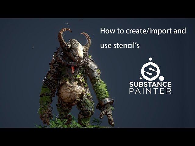 Substance Painter 2.5.3 How to add stencils and use them!