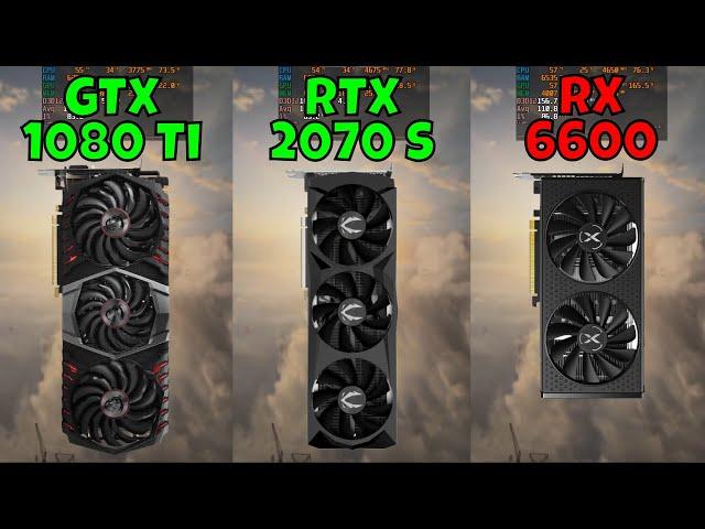 GTX 1080 Ti vs RTX 2070 Super vs RX 6600 (In 9 Games) 2023