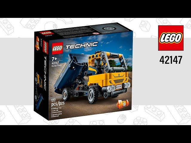 LEGO® Technic™ 2in1 Dump Truck (42147)[177 pcs] Excavator | Speed Build | Top Brick Builder Lite