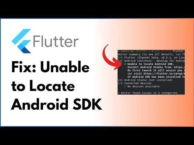 How to fix Unable to Locate Android SDK Problem