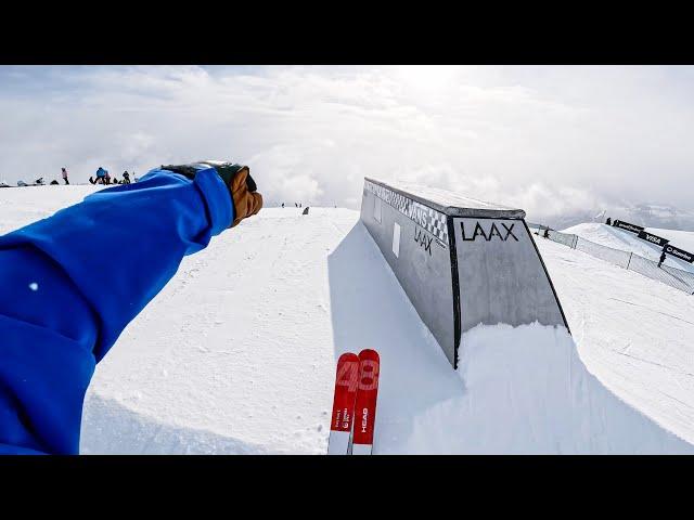 One run in Laax - Jesper Tjäder