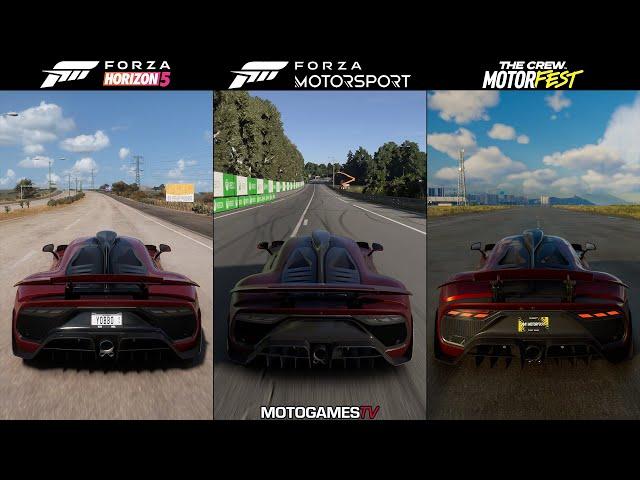 Forza Horizon 5 vs Forza Motorsport (2023) vs The Crew Motorfest - Mercedes-AMG One Sound Comparison