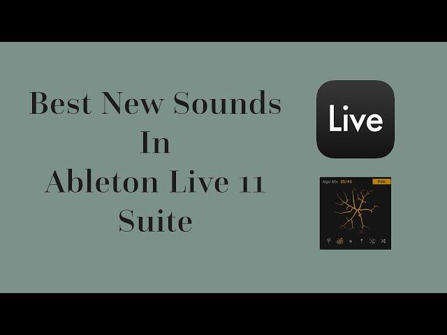 TOP 3 BEST NEW Sounds in Ableton Live 11