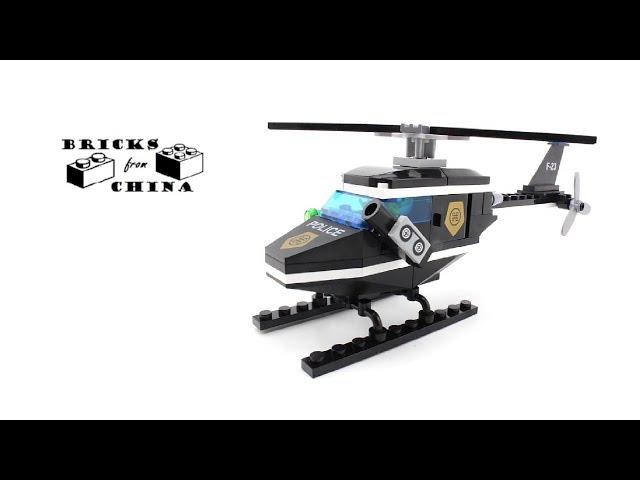 Lego analogue Enlighten Brick 123 Police Helicopter - Lego Speed Build