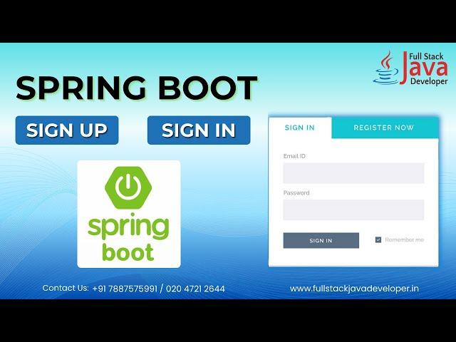 Spring Boot Sign Up and Sign In