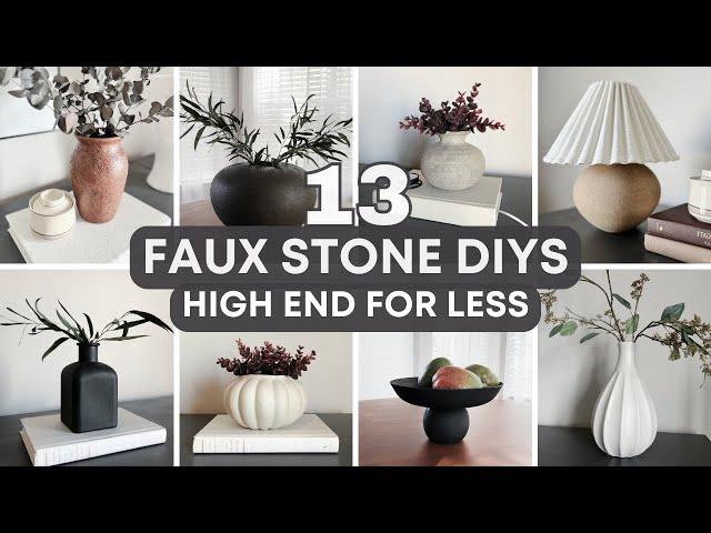 13 Faux Stone DIYs | High End Look for Less | Aesthetic & Affordable Home Decor