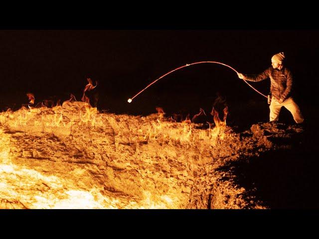 Roasting Marshmallows Over the Door to Hell - Darvaza Gas Crater, Turkmenistan