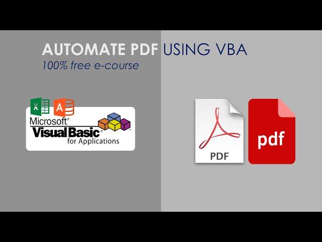 VBA PDF Automation - Read, Write, Extract, Convert, Control Pages, Forms and more