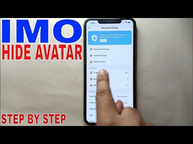  How To Hide Avatar On Imo 