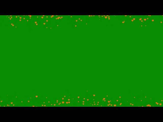 Free Hearts green screen / Футаж Сердечки хромакей рамка / Efeitos Chroma Key CORAÇÕES Fundo Verde