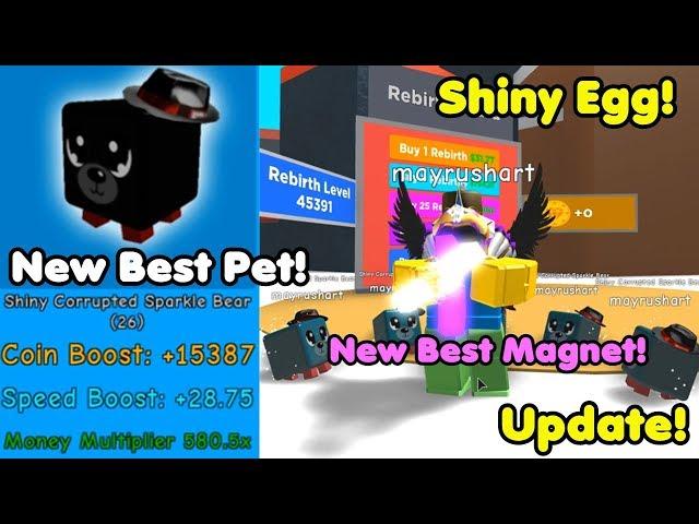 Update! Got New Best Pet! Corrupted Sparkle Bear! New Best Rebirth Magnet! - Magnet Simulator