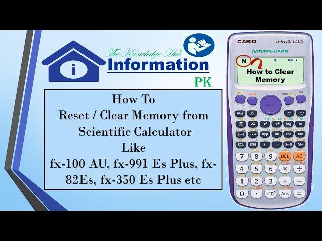 How to Reset / Clear Memory (M) of Casio Scientific Calculator Screen