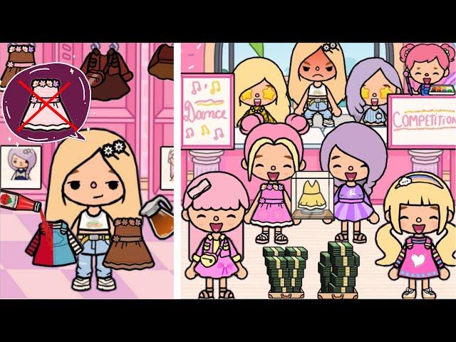 Adoptive Sister Destroyed Our Dresses, But We Won The Competition | Toca Life Story | Toca Boca