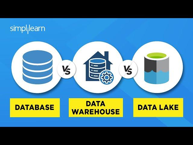 Database Vs Data Warehouse Vs Data Lake : What Is the Difference | Simplilearn