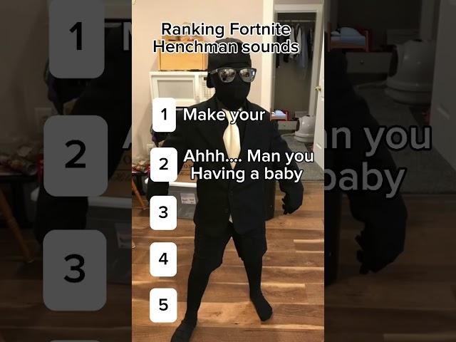 Rating Fortnite Henchmen Sounds  #shorts #viral #fortnite