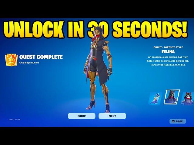 How to Gain 50 Account Levels FAST in Fortnite! (Felina Skin)