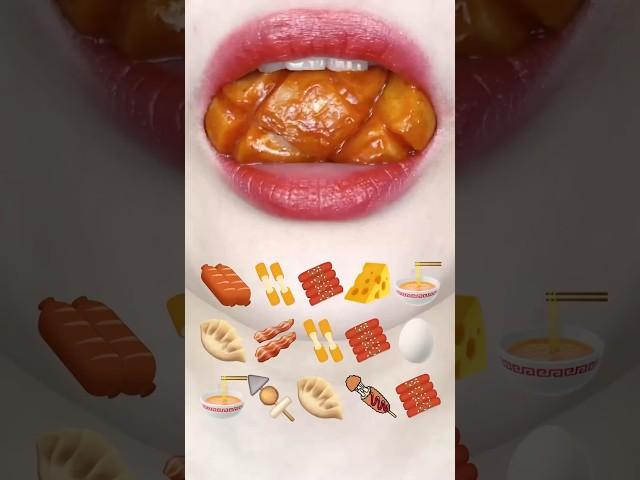 ASMR DELICIOUS REAL EMOJI FOOD 맛있는 이모지 먹방 (sped up)