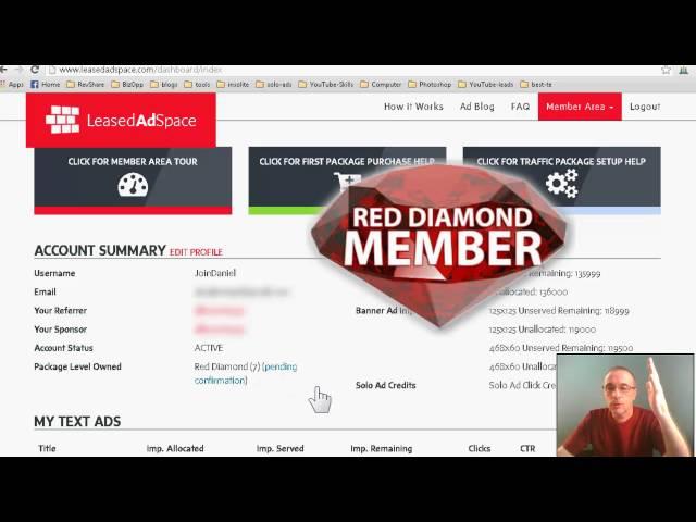 Leased Ad Space - Made it to Red Diamond Level | SimpleStep1