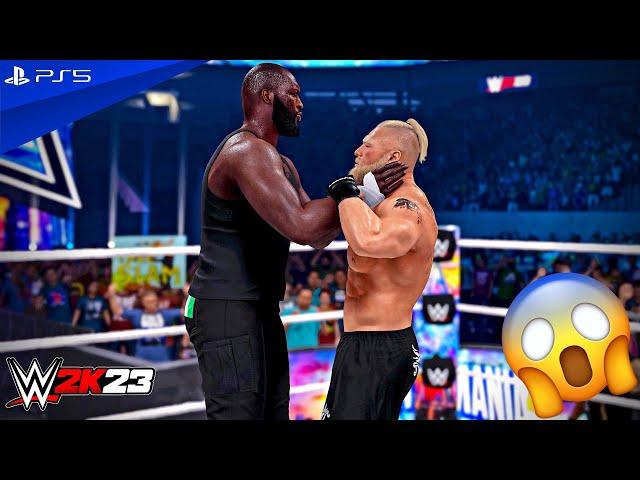 WWE 2K23 - Omos vs. Brock Lesnar - Full Match at WrestleMania 39 | PS5™ [4K60]