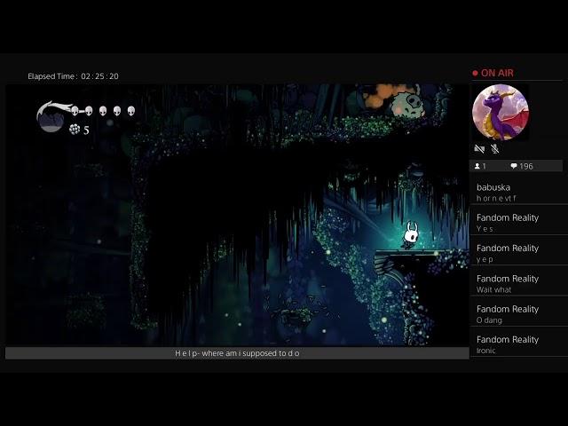 Playing hollow knight and suffering :)