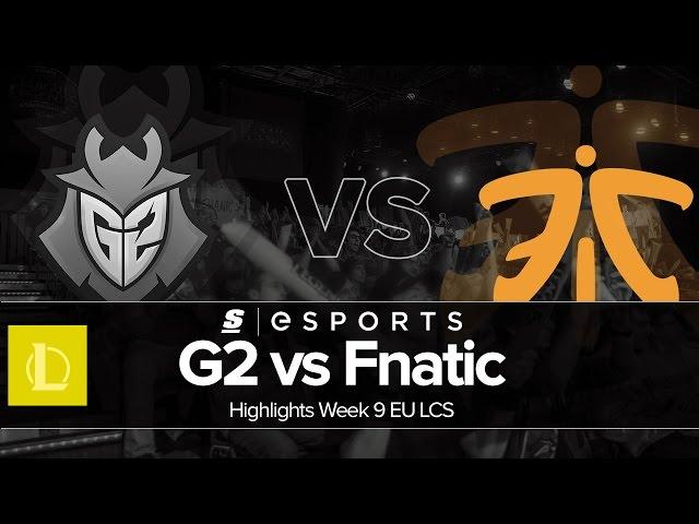 Highlights: G2 vs FNC (EU LCS Summer W9D2 Full Series)