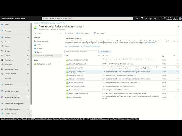 Azure AD Administrative Units Overview