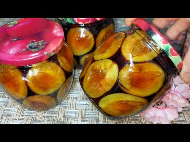 In the Plum Season I cook this Yummy! No Sterilization! Pickled Plum for the Winter.