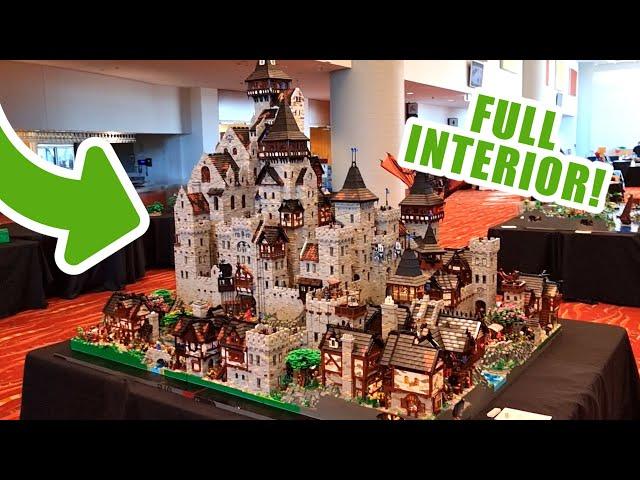 Huge LEGO Castle with Amazing Full Interior –  Dungeon Torture Chamber, Throne Room, Armory & More!