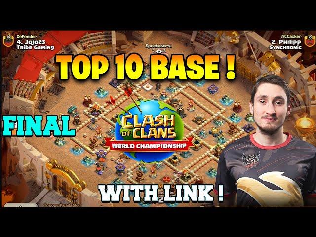 TOP 10 TH16 WORLD CHAMPIONSHIP BASE WITH LINK | CLASH WORLD FINALS DAY 3 BASES | COC.