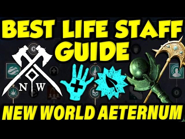 BEST LIFE STAFF GUIDE FOR NEW WORLD AETERNUM! How To Healer Class In New World!