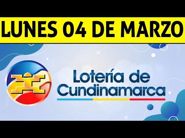 Resultados Lotería de CUNDINAMARCA Lunes 4 de Marzo de 2024  PREMIO MAYOR 