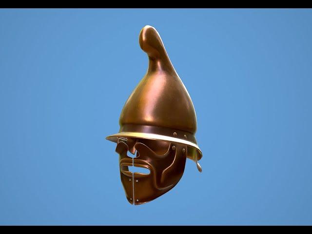 3D model of Greek Thracian hoplite helmet