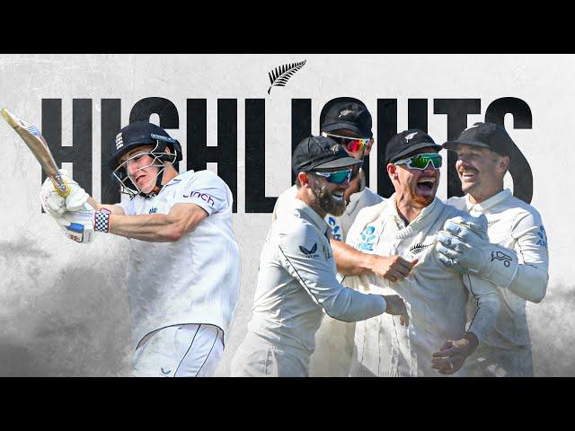 Phillips Makes Wonder Catch & Brook Hits 132* | Highlights | New Zealand v England | 1st Test Day 2