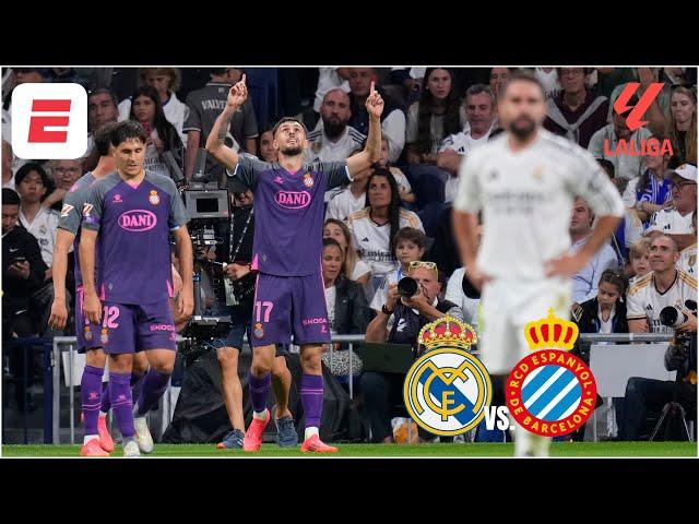 REAL MADRID y el SANTIAGO BERNABÉU sorprendido por error de COURTOIS. El ESPANYOL gana 1-0 | La Liga