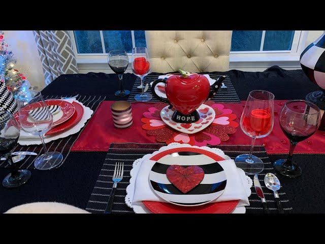 HOW TO DECORATE VALENTINES DAY | ROMANTIC DATE NIGHT TABLESCAPE | GLAMOUR ELLEN #datenight