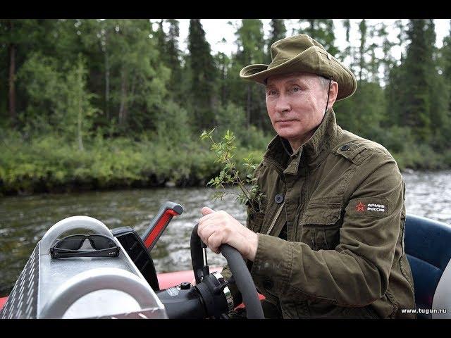 ПУТИН В.В. за штурвалом лодки ФРЕГАТ от СТИХИИ ВОДЫ Абакан