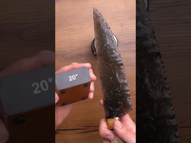 Taking on the challenge to sharpen an Obsidian Knife with Tumbler Rolling Sharpener